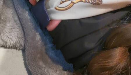 Julia tied gagged hooded in underwear