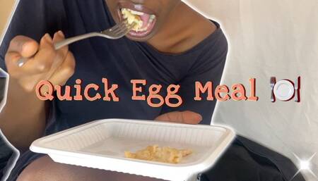 Quick Scrambled Eggs Meal POV