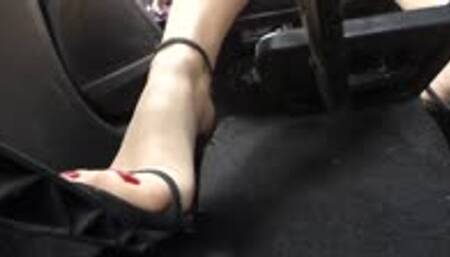 Driving us to a Party in High Heel Sandals (Pedal)