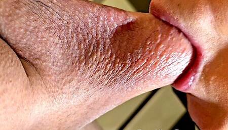 Balls Sucking I Take Two into My Mouths Lick and BlowJob with Cum on my Big Tits