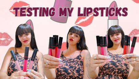 Testing my lipsticks