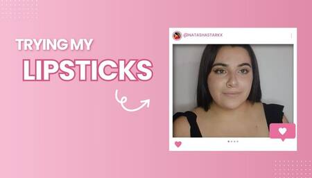 LIPSTICK TEST - (Girl in glasses -full lips)