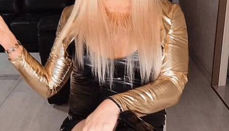 Black&Gold PVC Goddess POV