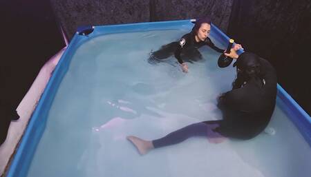 BTS Sara Pool Screams Worlds Underwater CPR Try 1