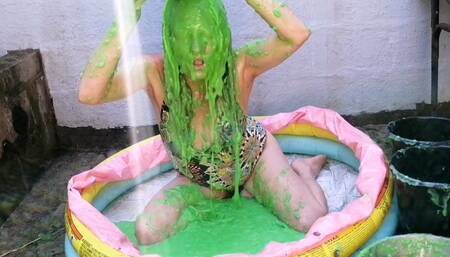 Slime head dunk and shower off