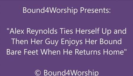 Alex Reynolds Gets Foot Worship in Self Bondage - SD