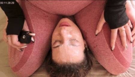 060RJ Party-2 Amazing! Her whole face is covered in drool) This dirty bitch will be humiliated and spat on! I'll sit on her chest and make her lick my feet, will she have time to swallow my saliva and sweat)