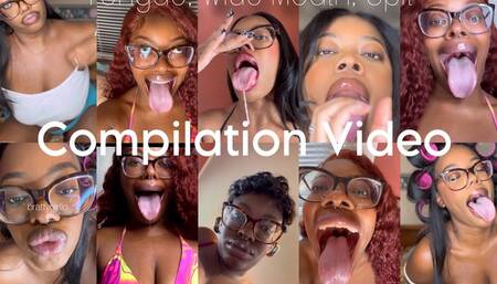 Tongue, Wide Mouth, Spit Compilation Video 2024