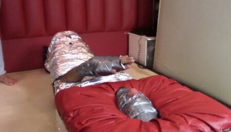 PUNISHING THE SLAVE BY MUMMIFYING HIM AND BEING VERY CRUEL SITTING ON THAT SUCKER'S FACE BY ADRIANA AND DANIEL SANTIAGO CAM BY ALINE FULL HD