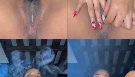 Smoking 2 at the same time, with both sets of lips