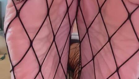 Fishnet JOI with cum countdown