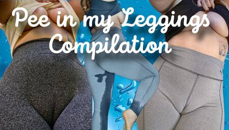 Compilation of pee on my leggings