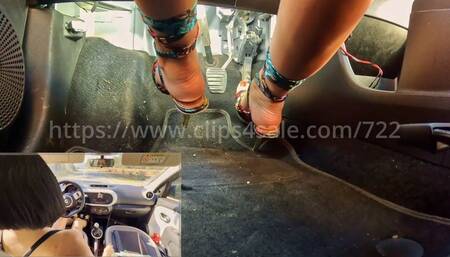 Tamara - PIP feet - driving a boss car