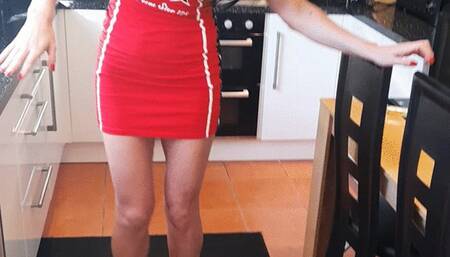 Giantess Raven Lee crushes a 1970s American car in sexy black wedges with painted toenails close full body view