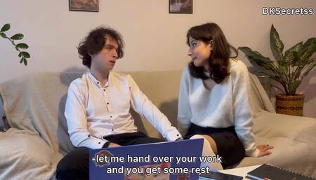 Cheated On A Guy With His Boss, Footjob, Finished On His Legs