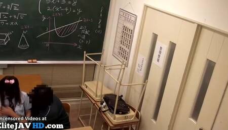 Japanese pretty college babe in uniform hot sex