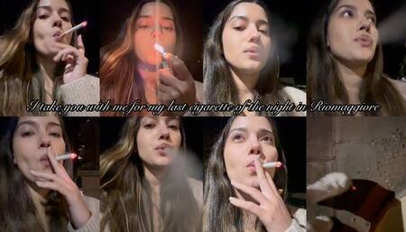 I take you with me for my last cigarette of the night in Riomaggiore