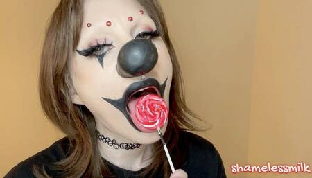 Goth Clowngirl Red Lollipop