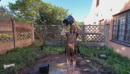 Chocolate batter and a wash off