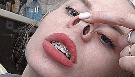 Upturned nose and nose piercing! MP4