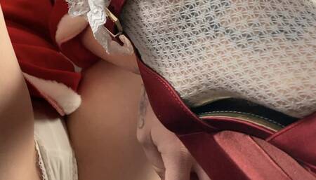 A Shoejob Christmas Sex Special in Plateau Mary Jane Heels - Tramplegirl in High Heels and Nylon socks drives him crazy with her legs and shoes until she fucks his cock on the board - Upskirt and POV Views - Shoe fetish and High Heel fetish - slavecam HD