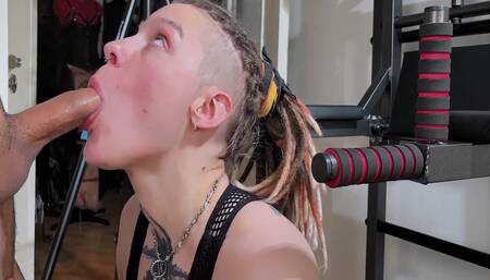 Workout Ends With Good Fuck. Its Better Then Cardio! 7 Min With Balaklava Girl And Honey Dildo