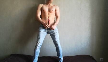 Muscular Hot Guy in Sexy Blue Jeans