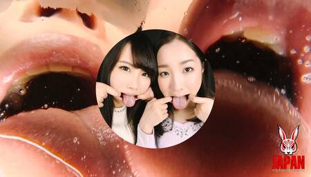 Subjective! Lesbian Appreciation Club Double Virtual Lesbian Tongue Kissing: Niina Fuji and Kurumi Tamaki
