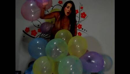 PLAYING IN MY ROOM WITH BALLOONS