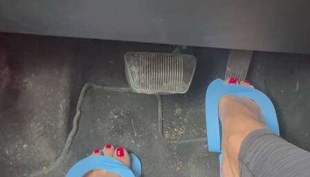 Milf Driving Home From Pedicure
