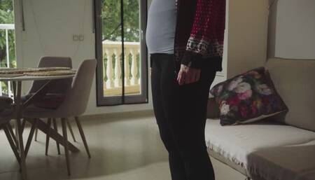 Leggings and sweater