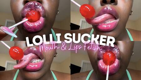 Amina The LolliPop Sucker - Big lips - Braces - Drooling - Mouth Fetish - Long Tongue