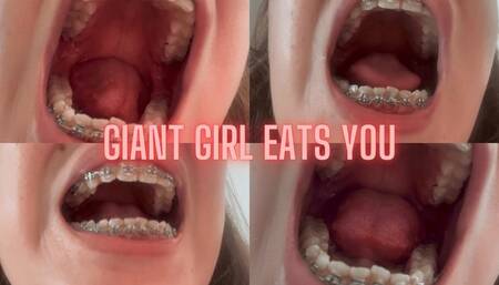 Giant girl eats you