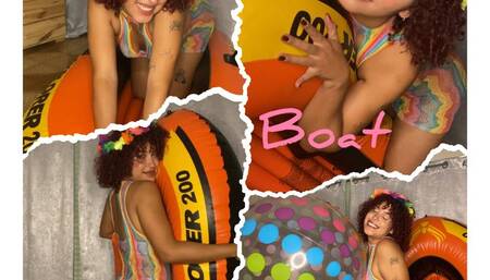 Boat and a beach ball for me alone