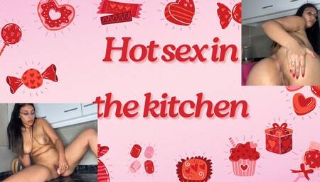 Hot sex in the kitchen