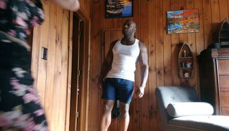 cheating wife worships husbands friends muscles