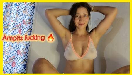 Hot armpit fuck with vibrator