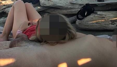 Pussy Flash - Stranger Caught My Stepdad Touching My P...a Beach and Jerked off His Dick - Misscreamy