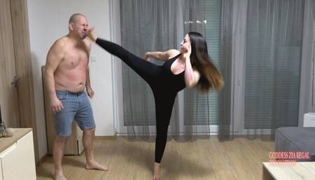 Brutal Femdom Fighting: High Kicks & Head Kick Domination