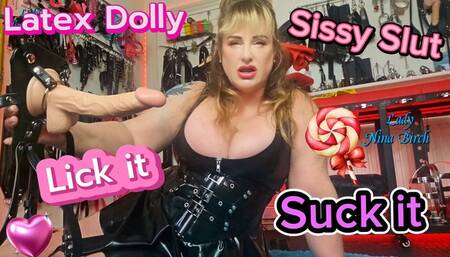 Lady Nina Birch - Latex Sissy Dolly Play