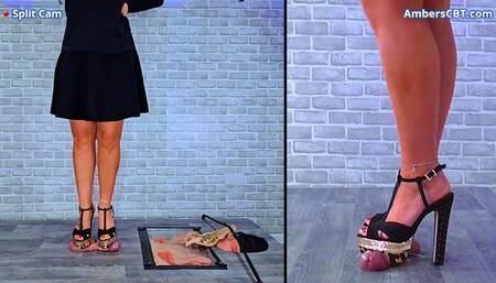 Stomping His Cock & Balls Under My Glittery Wild Platforms - Split Cam - A126SPLIT