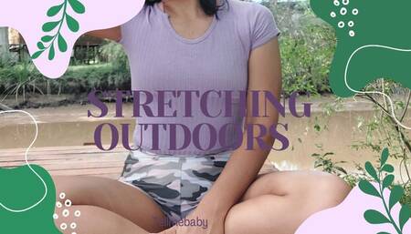 Stretching outdoors