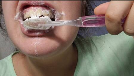 Messy Smile to Perfect Shine: Brushing Away the Chicken Bits!