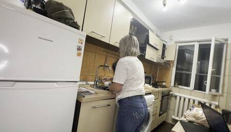 Piggy ride with humiliation while farting on him