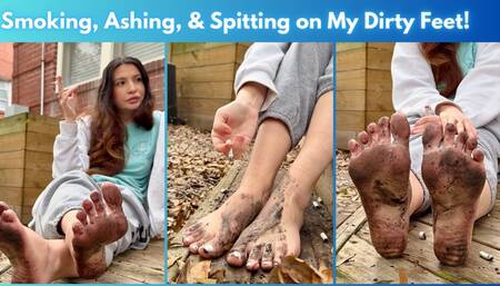 Dirty Feet Smoking Tease - Spitting & Ashing on My Pretty Feet (4K)