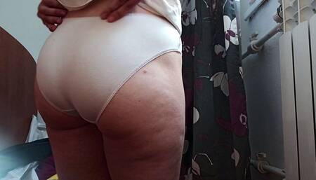 Playing with Hairy Pussy and White Panties