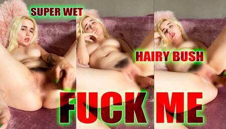 MY PUSSY IS SO FUCKING WET! Laying on my back with my legs open