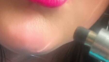 Smoking Hot Pink Seductive Lips & Slow Motion Vapor Bliss