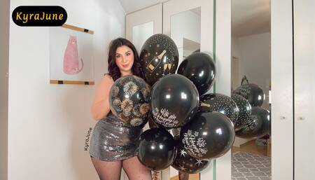 New Year's Eve Office Party: Looner Secret at the Office by KyraJune with Helium Balloons and lots of Balloon Popping