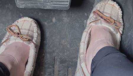 Drive me wild in those plaid moccasins